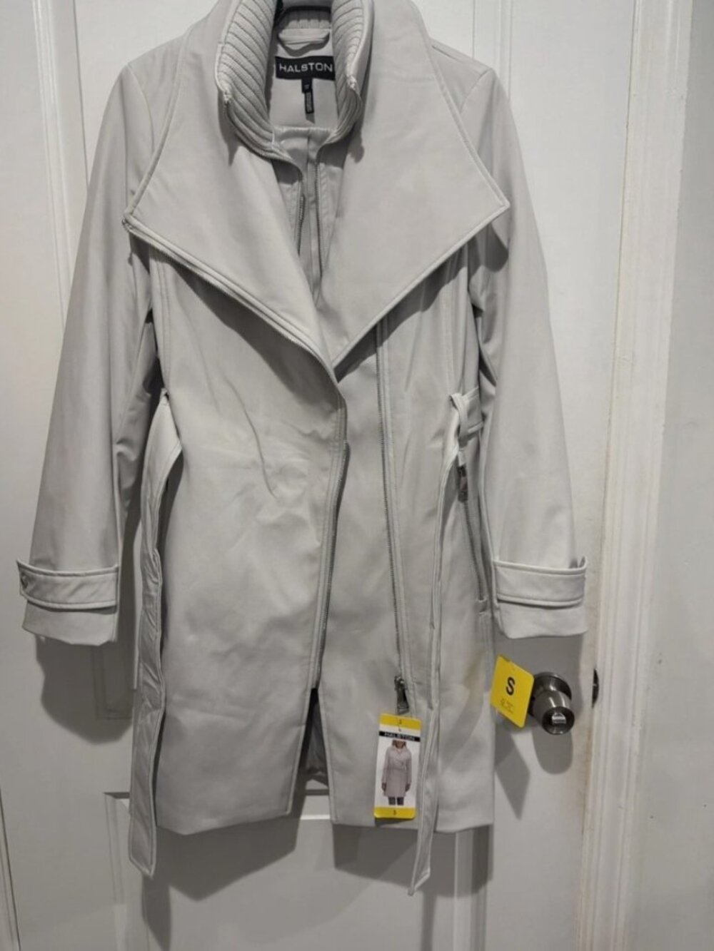 HALSTON Heritage Womens Belted Trench Coat